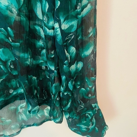 J. Crew Collection Emerald Silk Floral Button Down - Picture 5 of 8